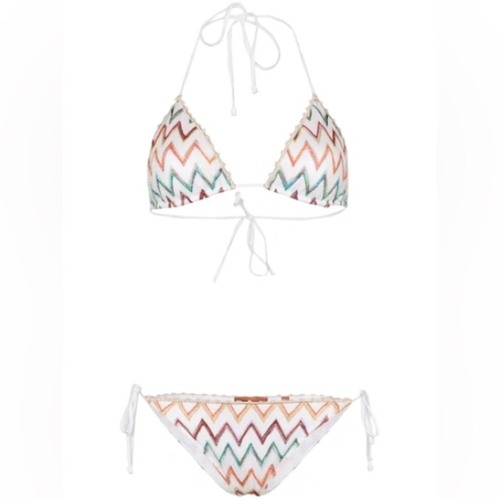 Missoni Zigzag Crochet Knit Bikini Bottom